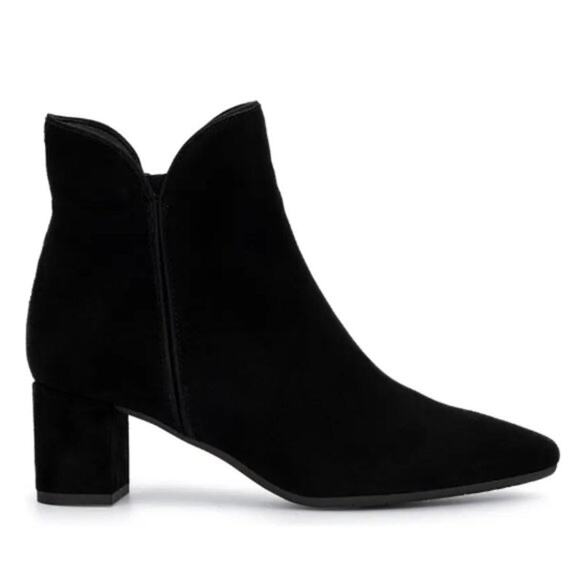 AQUATALIA WOMEN KAYLANI BLUE SUEDE OFFICE DRESS CUTOUT ANKLE BOOT 10.5 - Picture 1 of 12